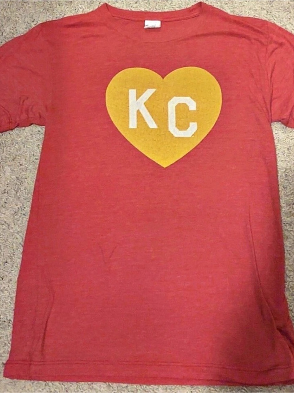Charlie Hustle Red & Gold KC Heart Tee KC Heart Graphic Short Sleeve Tee